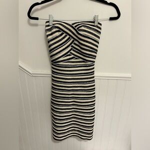 Pleasure Doing Business Striped Knit Mini Dress